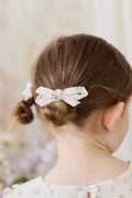 Chouchou « Romantique » en coton biologique à fleurs bleues