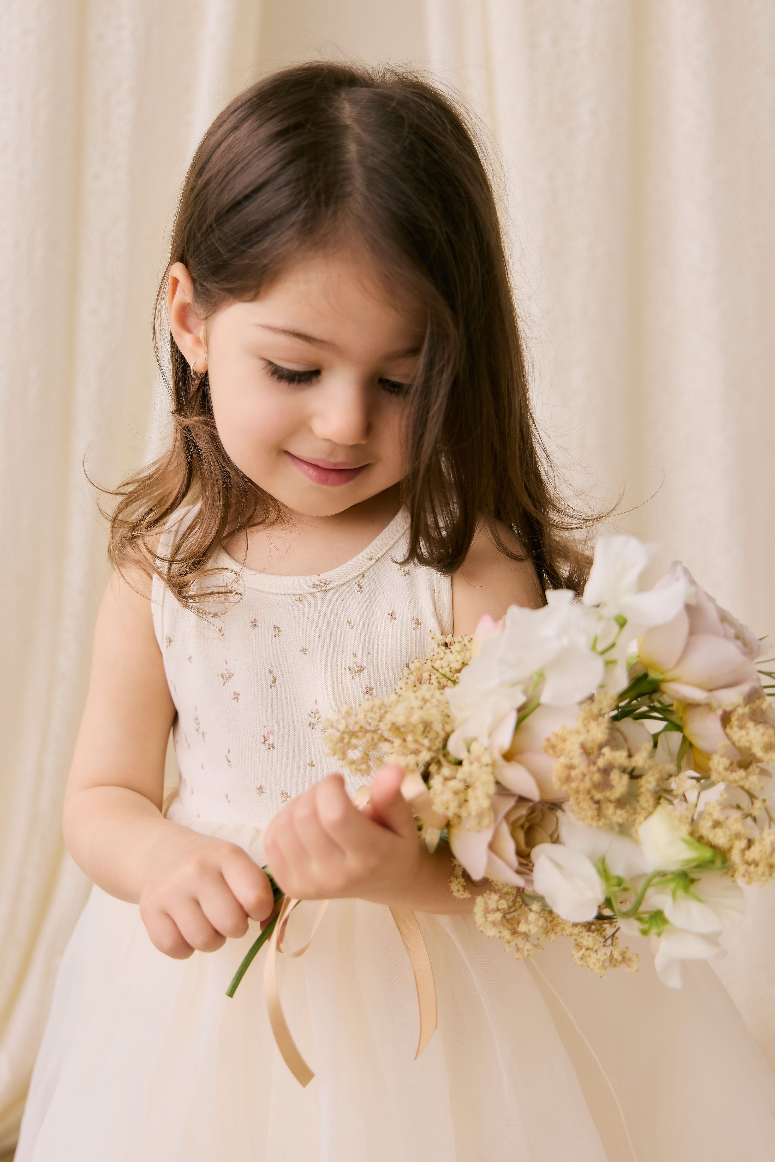 Robe Romantique Vintage en Coton et Tulle de Polyester à Jupe Volumineuse