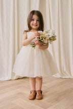 Robe Romantique Vintage en Coton et Tulle de Polyester à Jupe Volumineuse