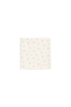 Cozy Cream Organic Cotton Blanket with Animal Motifs