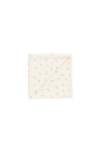Cozy Cream Organic Cotton Blanket with Animal Motifs