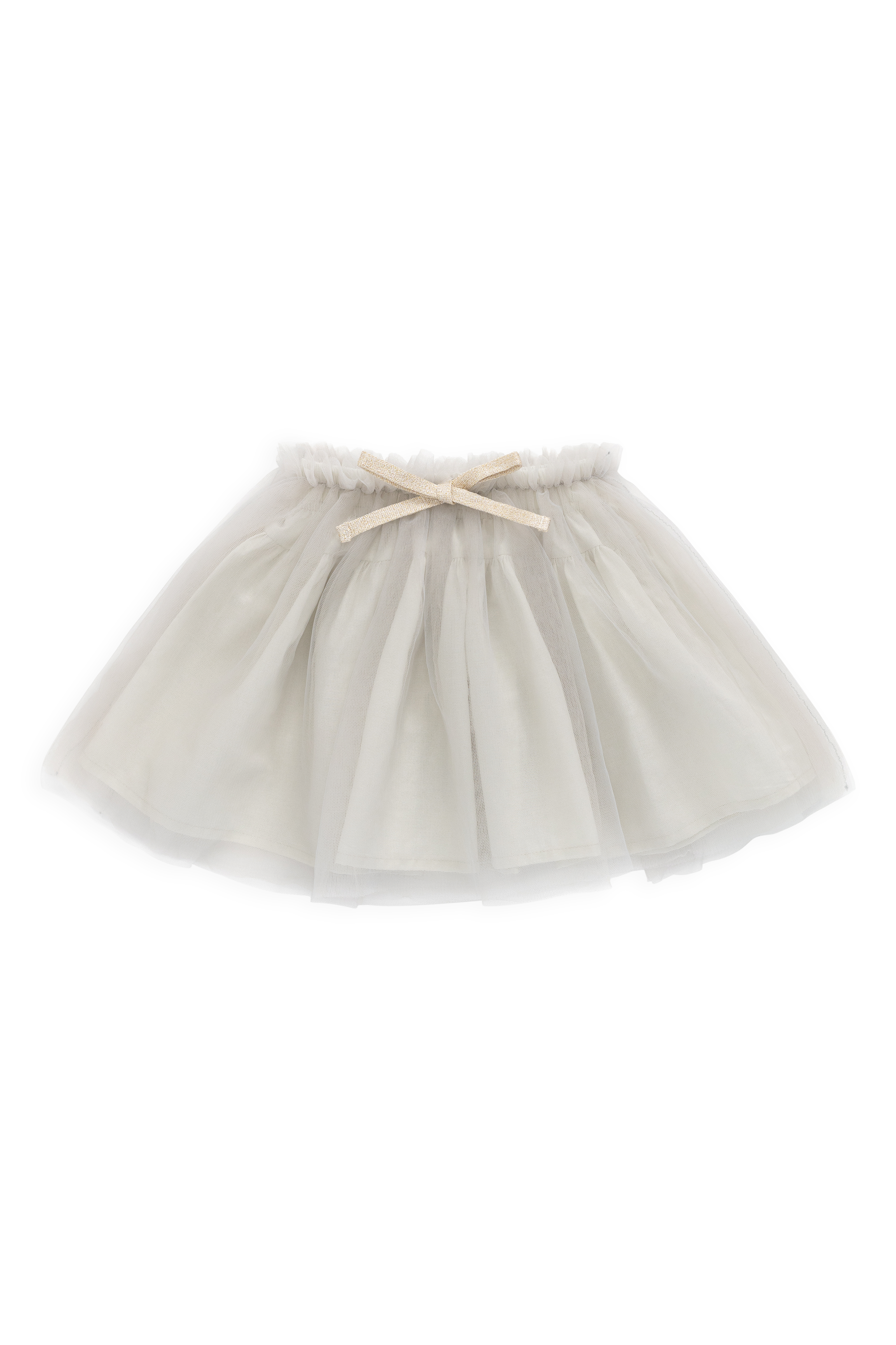 Jupe élégante en polyamide mousse de mer avec taille élastique et nœud décoratif