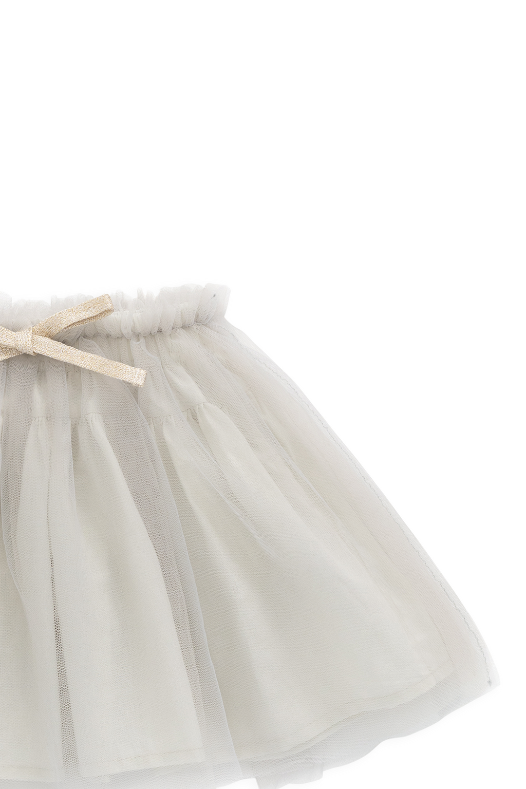 Jupe élégante en polyamide mousse de mer avec taille élastique et nœud décoratif