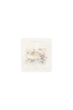Chouchou « Romantique » en coton biologique à fleurs bleues